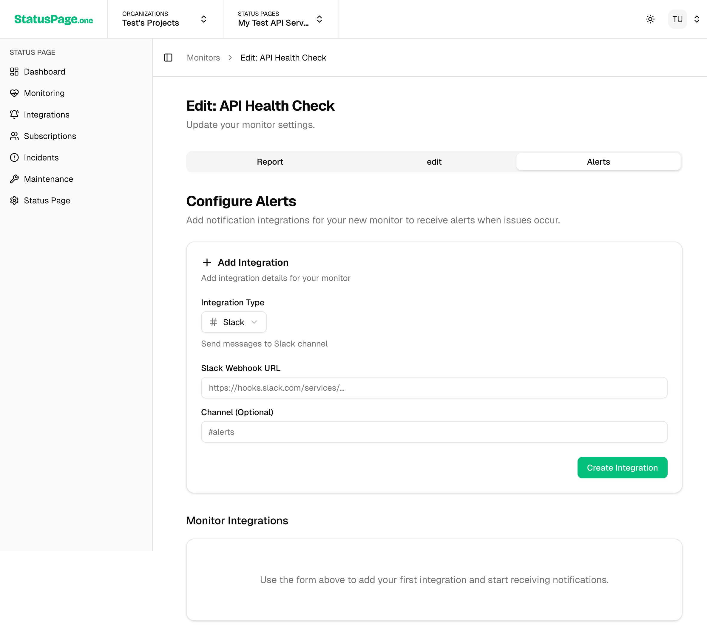 Slack Integration Setup